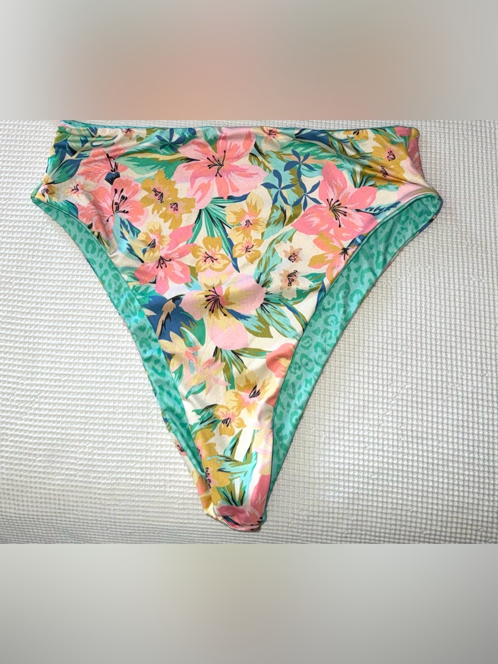 Billabong Sweet Tropics Rev Rise Bikini Bottom Size M high rise - Picture 7 of 13